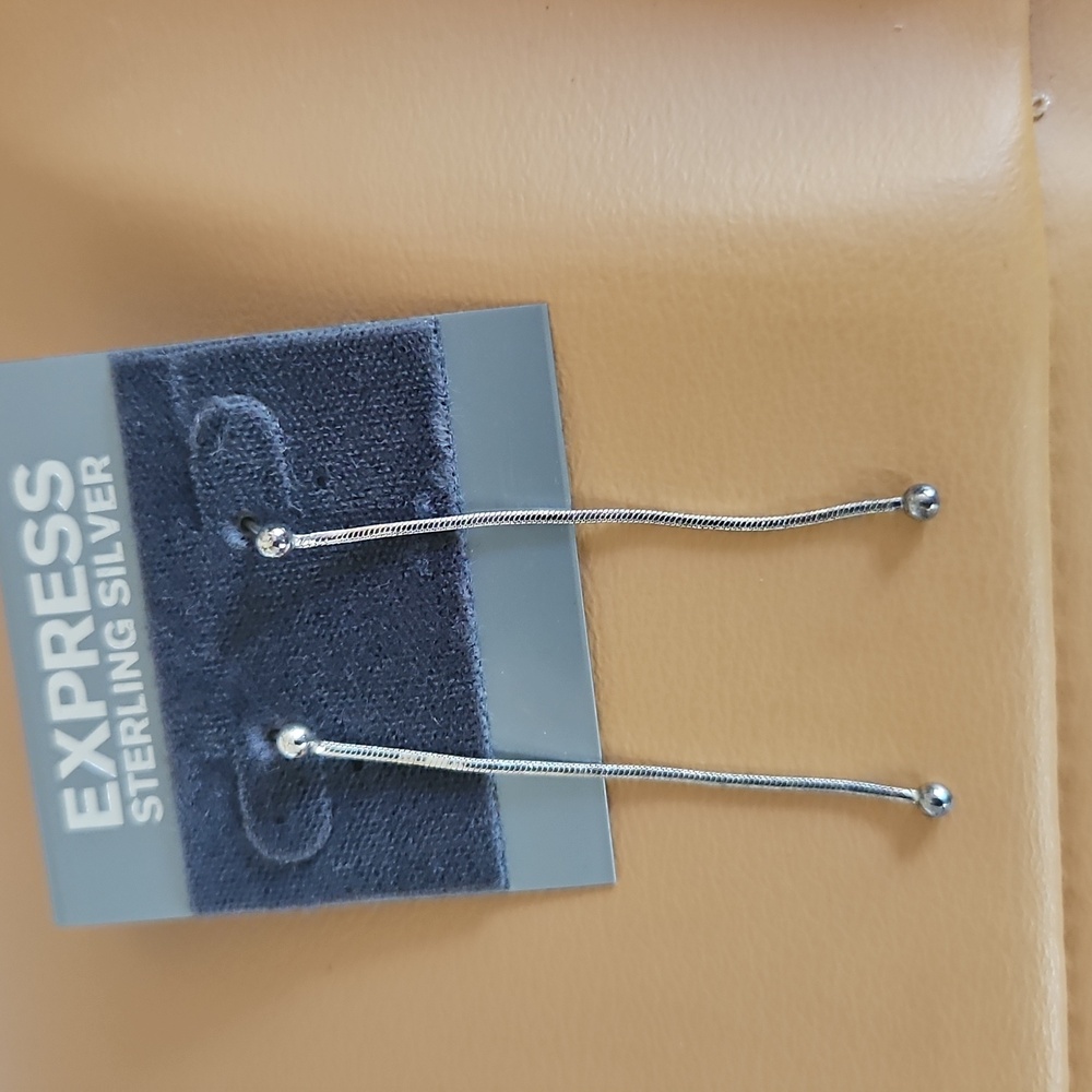 Express Sterling Silver Dandling Elegant Silver Drop Earrings